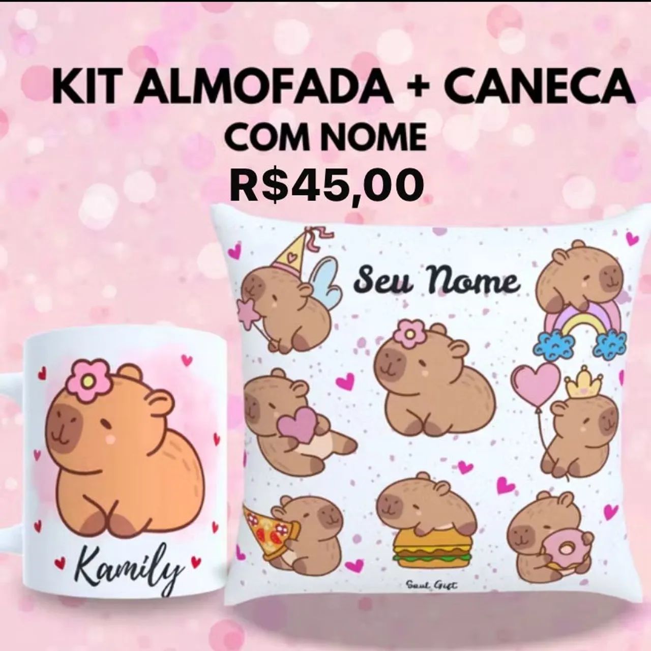 Caneca + almofada