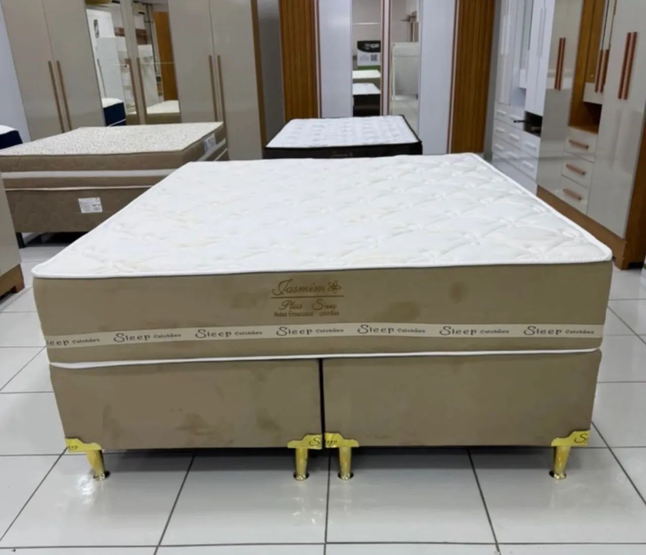 Cama box Queen molas ensacadas base+colchão disponível  - Foto 3
