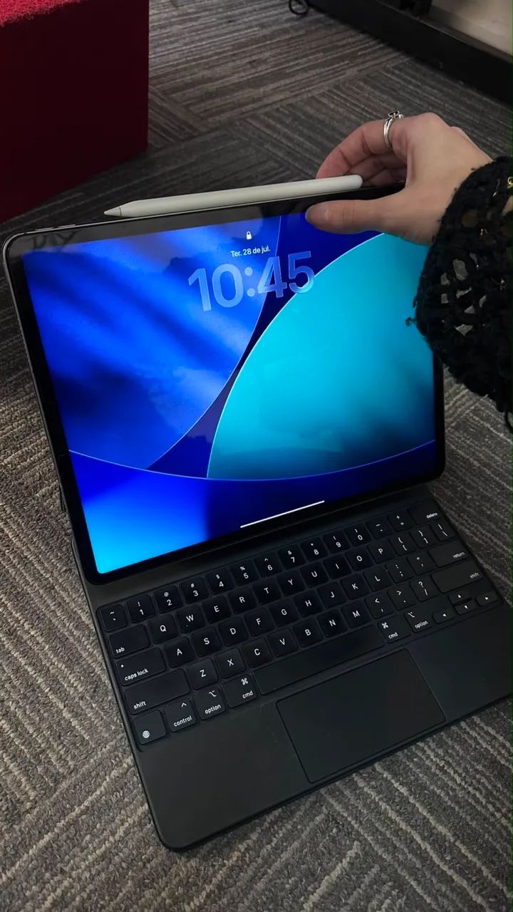 Ipad Pro M2 13 polegadas com teclado e apple pen originais - Foto 2