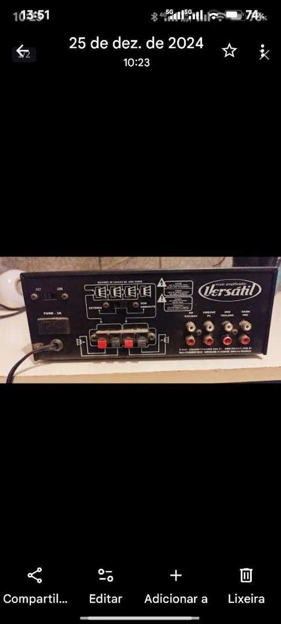 Amplificador de som  - Foto 3