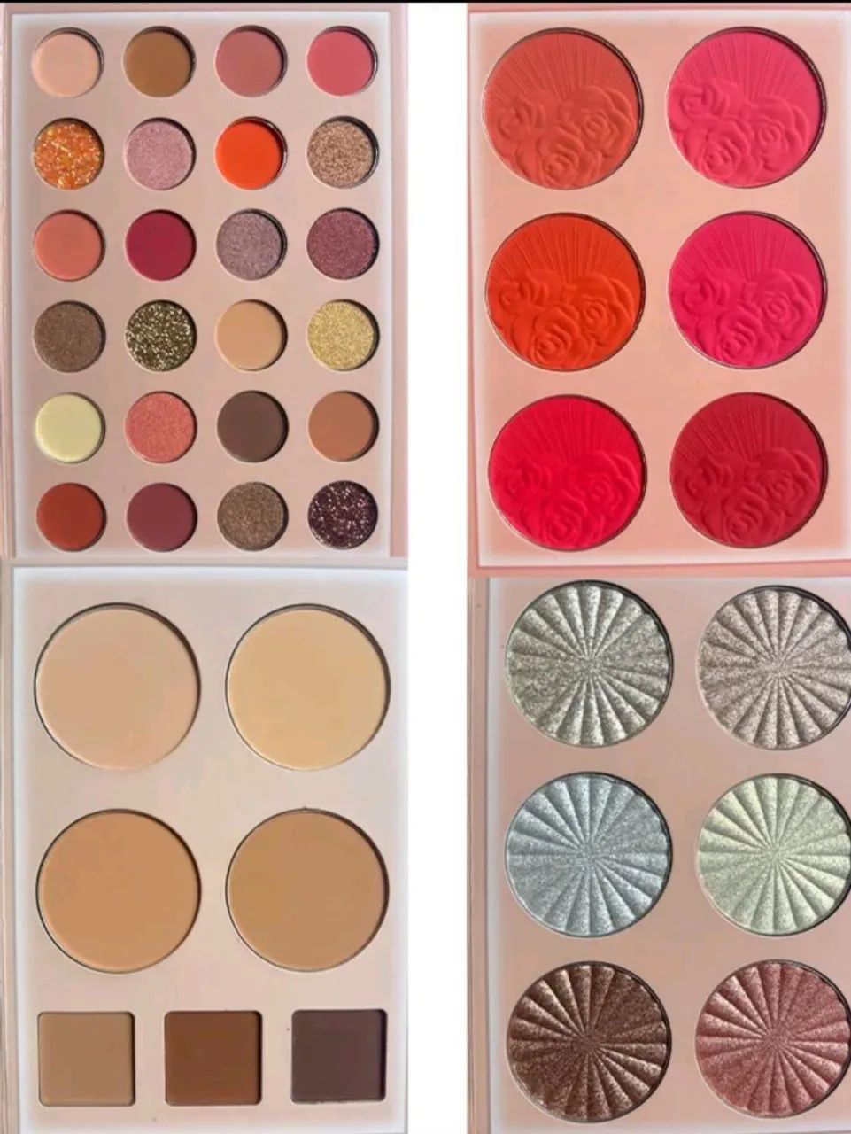 Kit Paleta de Sombras e Pó Compacto com Blush em Cores Vibrantes e Texturas Diversas - Foto 2