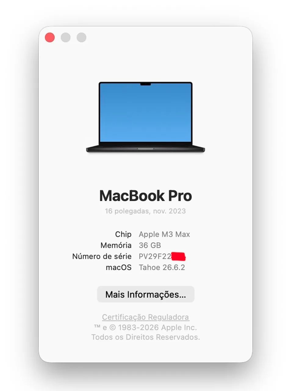 Macbook pro 16 polegadas m3 max 36gb / 1tb AppleCare+ até 17/01/2027 LOJA FÍSICA ( 36 gb ) - Foto 5