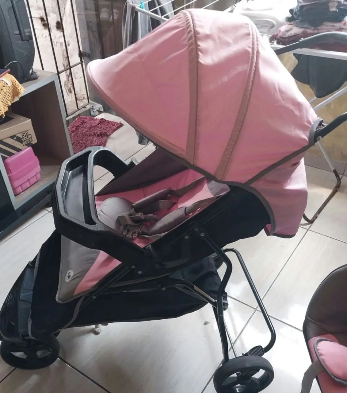 Bebê conforto, cadeira de alimentação e carrinho de bebê  - Foto 4