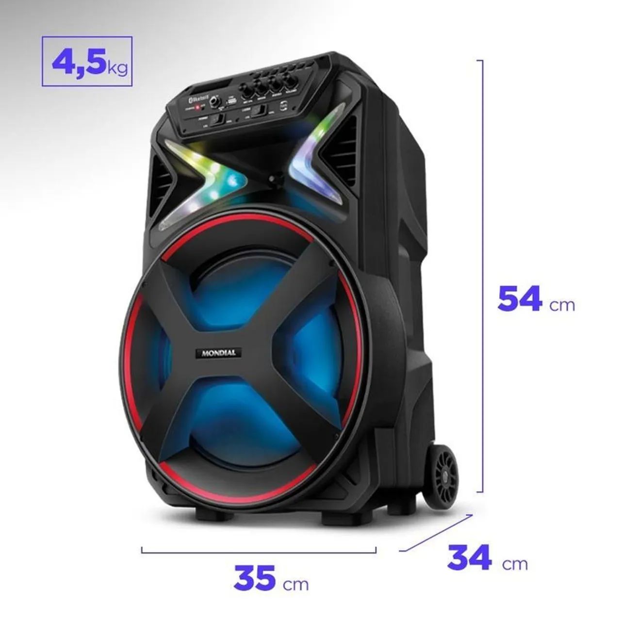 Caixa Amplificada Mondial Connect Lights CM-400 - Foto 4
