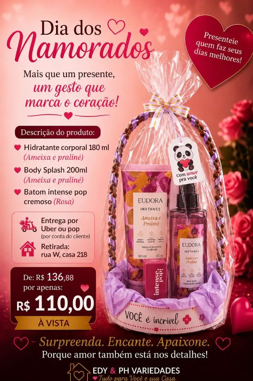 Kit presenteavel dia dos namorados 