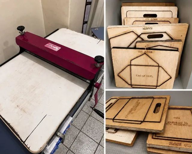 Máquina de corte e vinco + 23 facas para convite