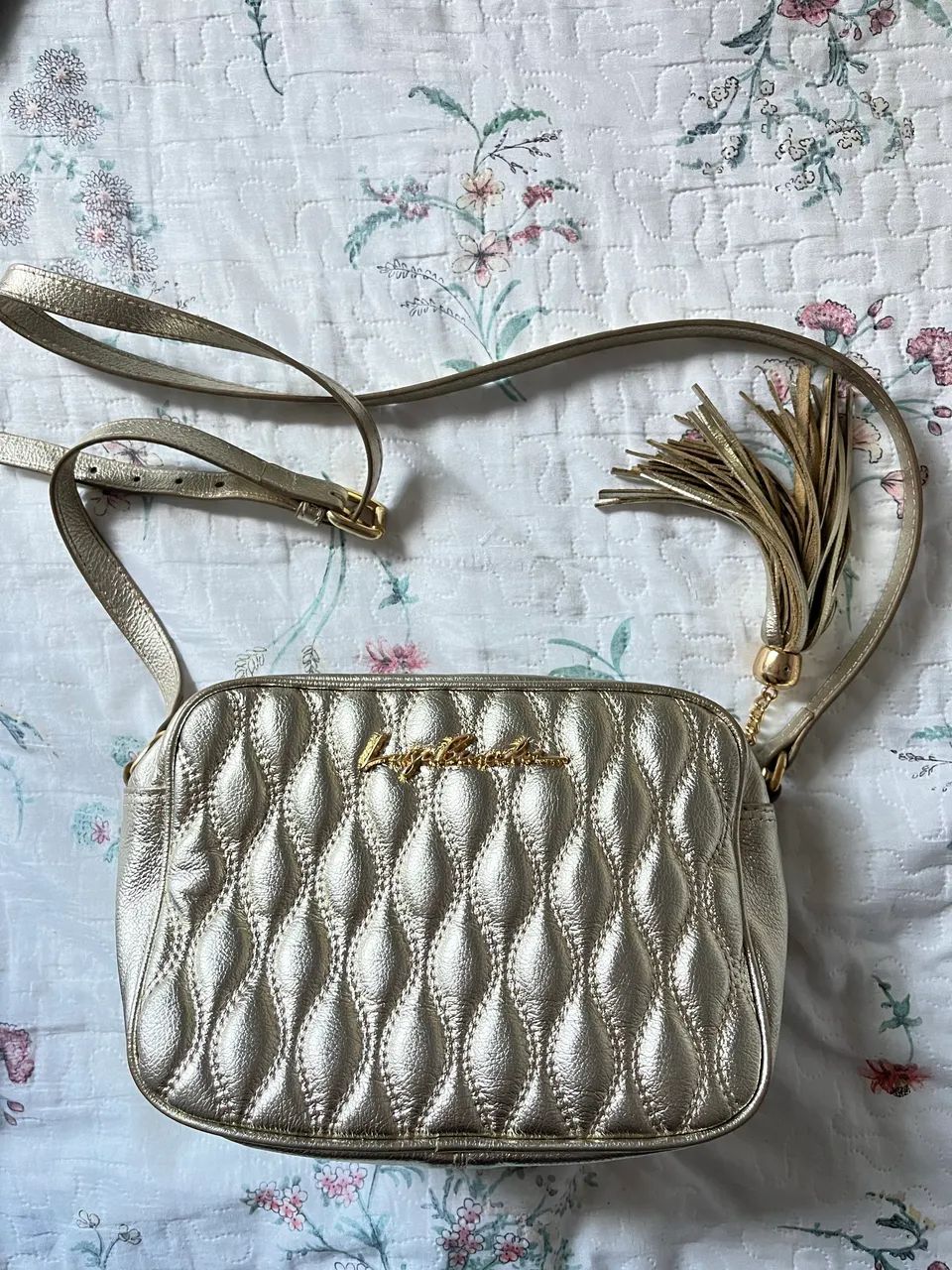BOLSA LUIZA BARCELOS DOURADA - Foto 5