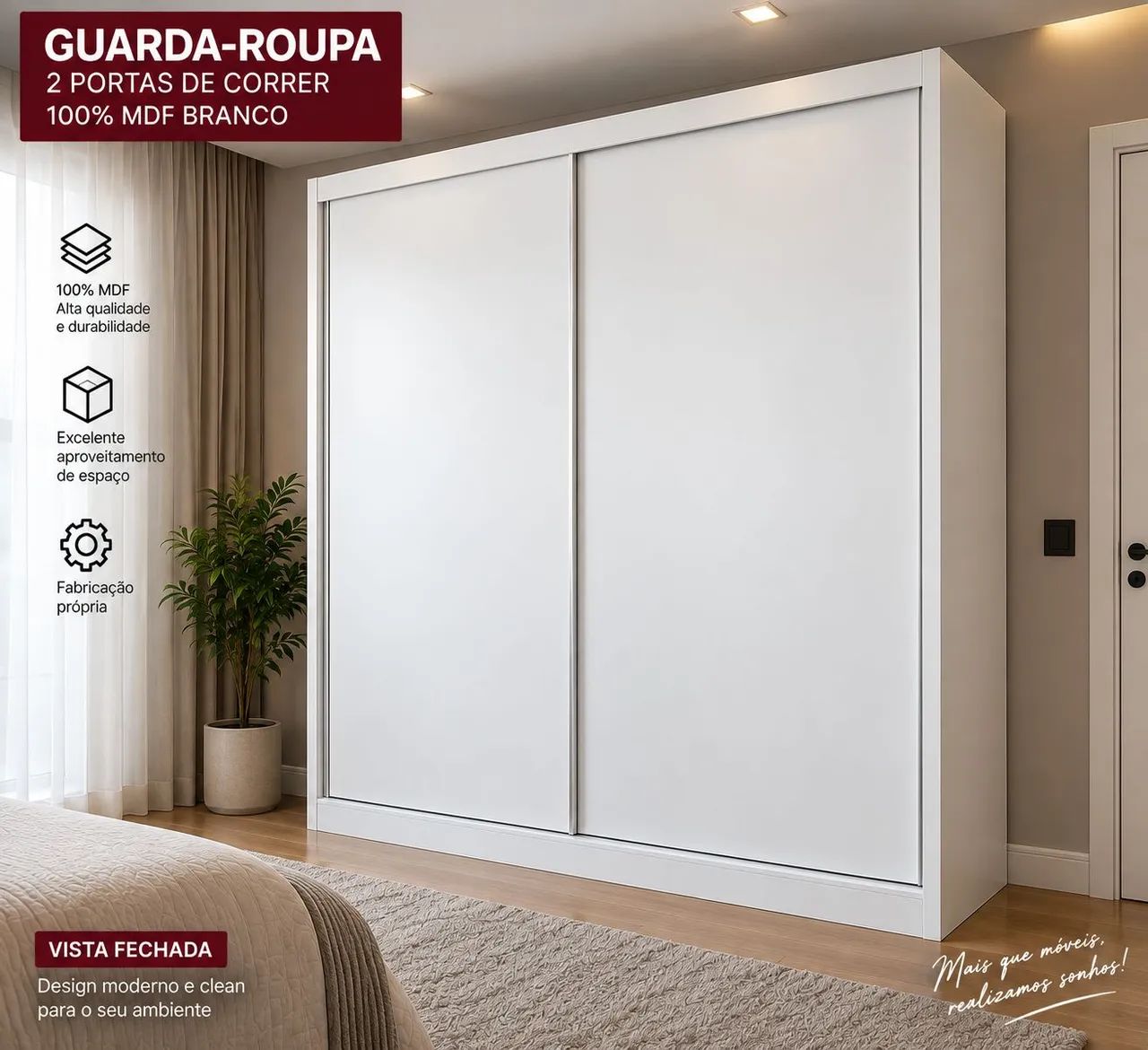 Guarda roupa 100% mdf - Foto 3