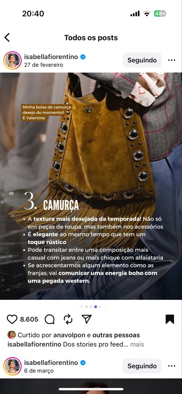 Bolsa Valentino couro camurça original  - Foto 2