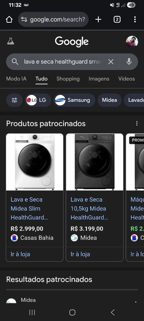 Lavadora lava e seca midea