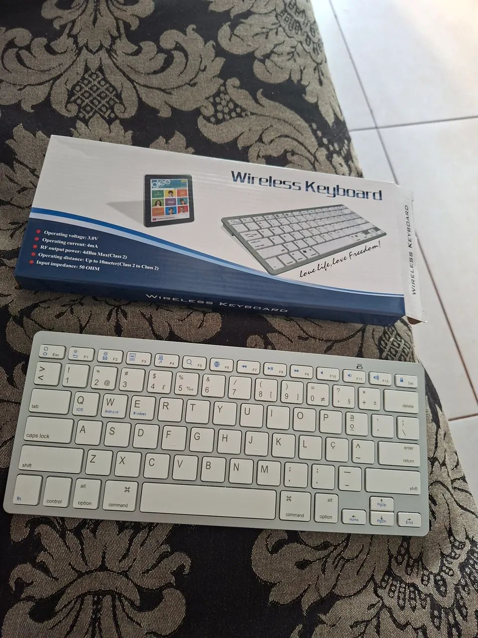 Mini Teclado Sem Fio Bluetooth Slim Notebook Tablet Celular