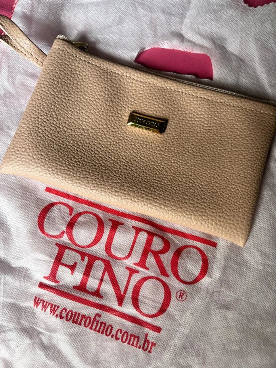 Bolsa couro fino 