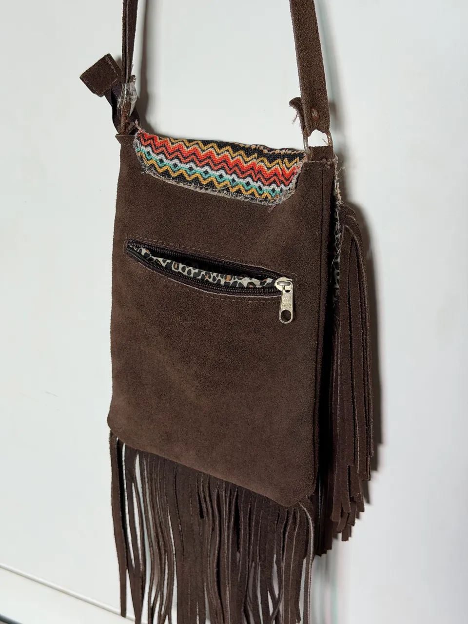 Bolsa franjas estampada crossbody - Foto 5