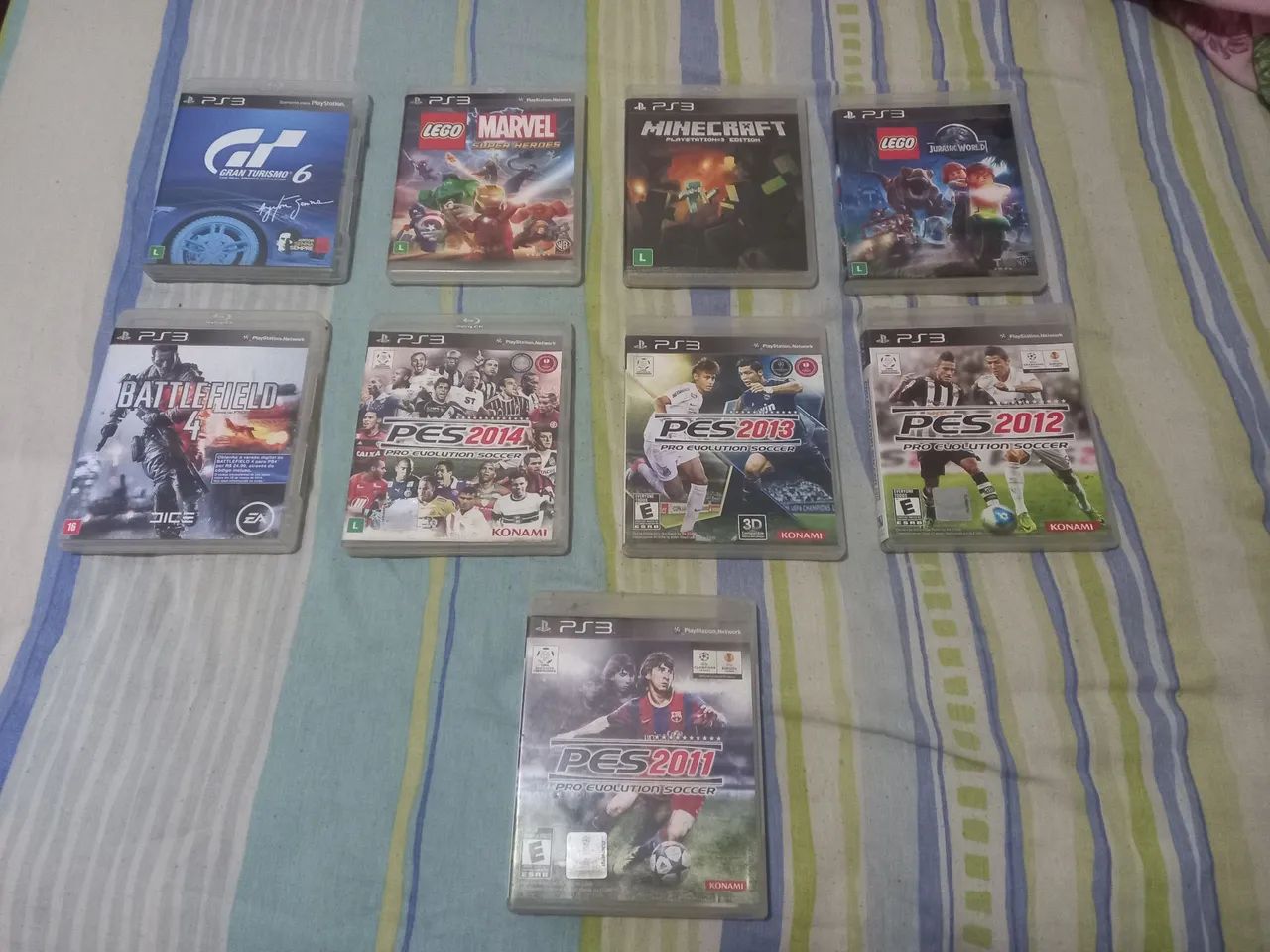 Lote de 09 jogos  de PS3 Funcionando  perfeitamente 