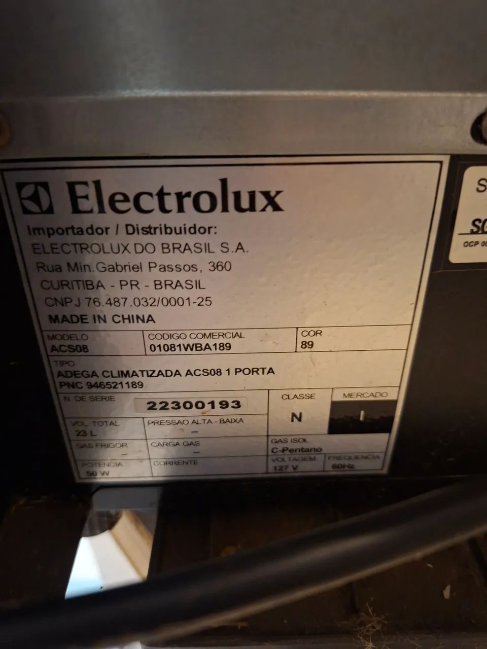 ADEGA CLIMATIZADA ELECTROLUX ACS08 - 8 GARRAFAS - Foto 2