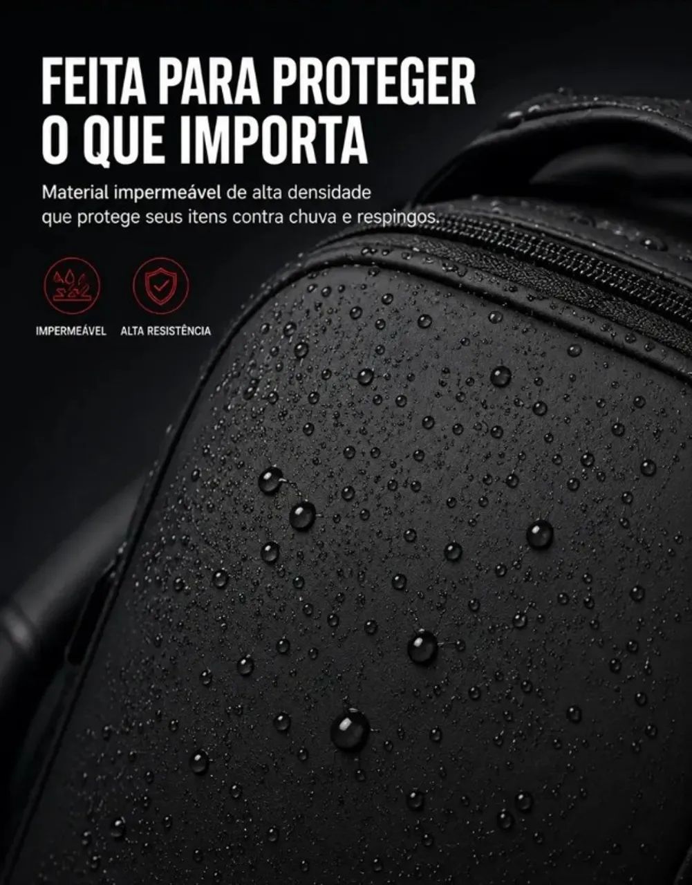 Mochila Transversal Antifurto Impermeável  - Foto 5
