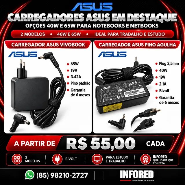 Carregadores ASUS em Destaque