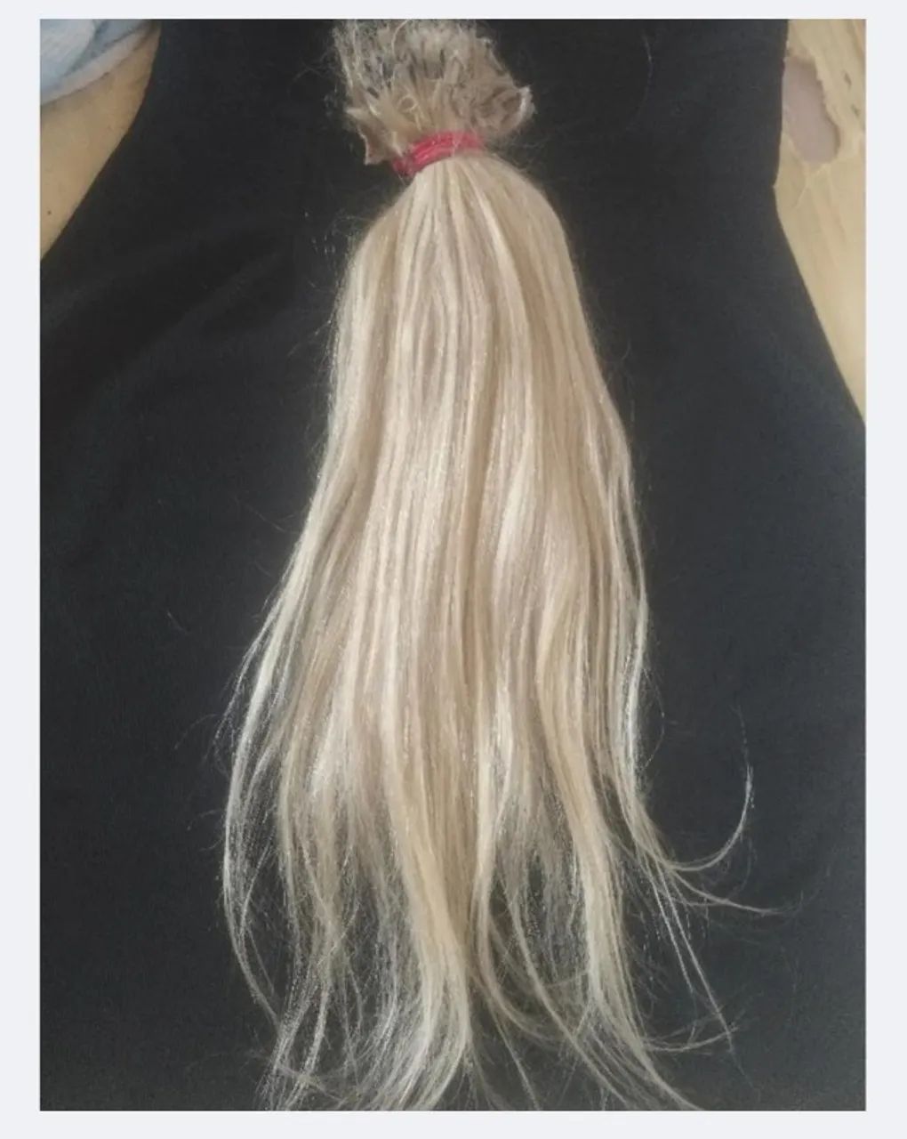 Cabelo 100% humano loiro claro 55 cm - Foto 4