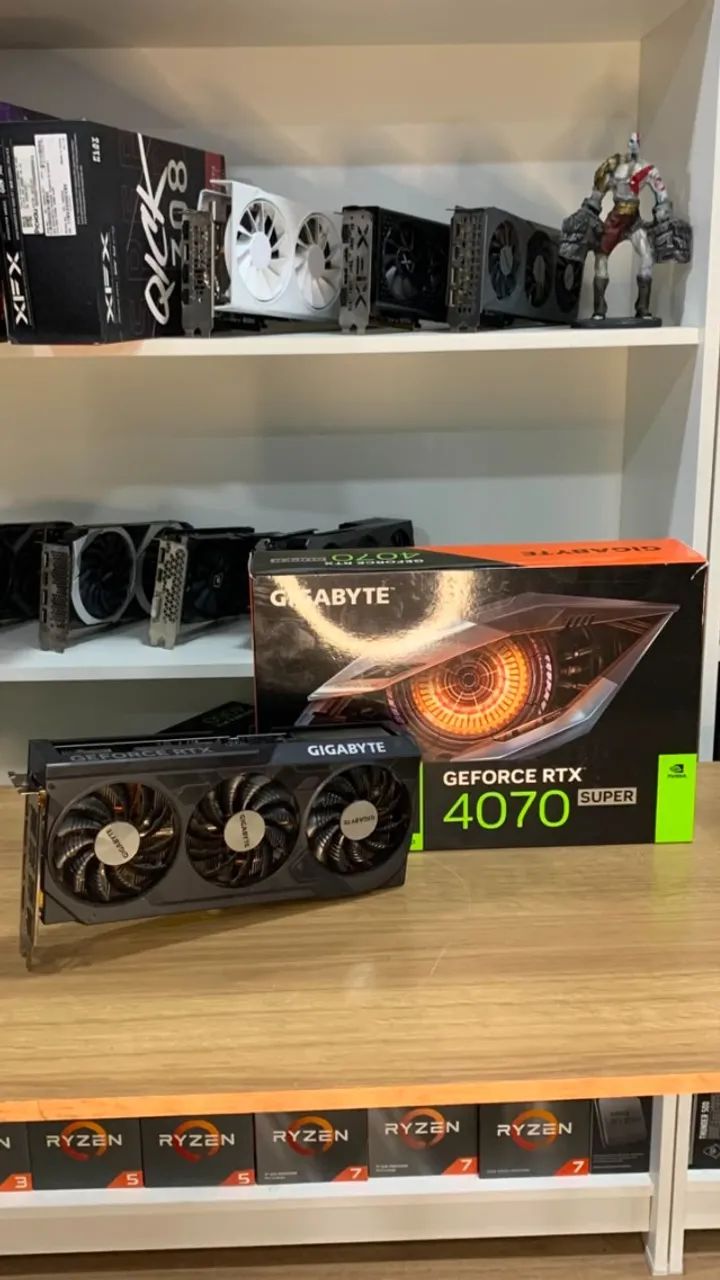 RTX 4070 SUPER 12GB GIGABYTE TRIPLE FAN (PEGO SUA PLACA DE VIDEO NA TROCA!)