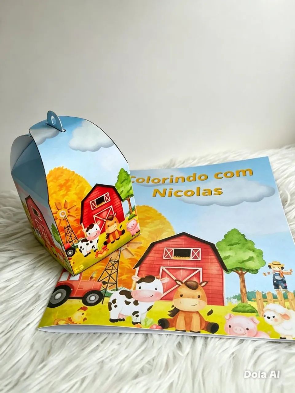 Kit livro de colorir e caixinha personalizada infantil qualquer tema - Foto 2
