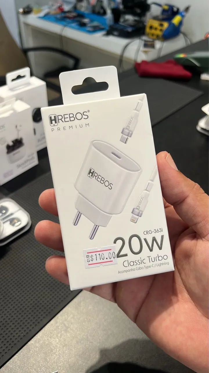 Carregador p iPhone HREBOS ANATEL