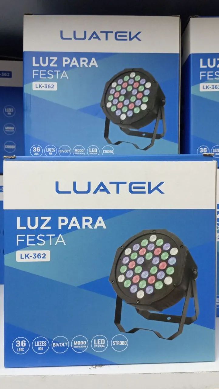 Canhão de Led luz cênica 36 Leds Strobo