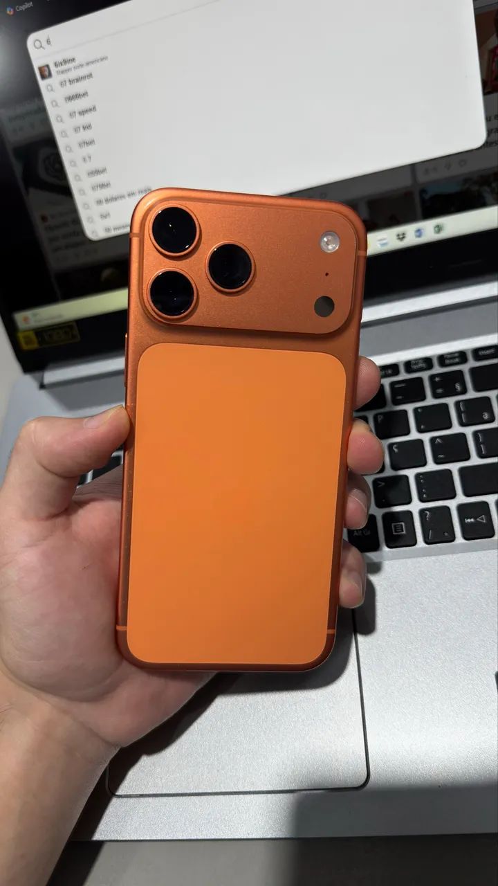 iPhone 17 pro max laranja 100% bateria perfeito estado 