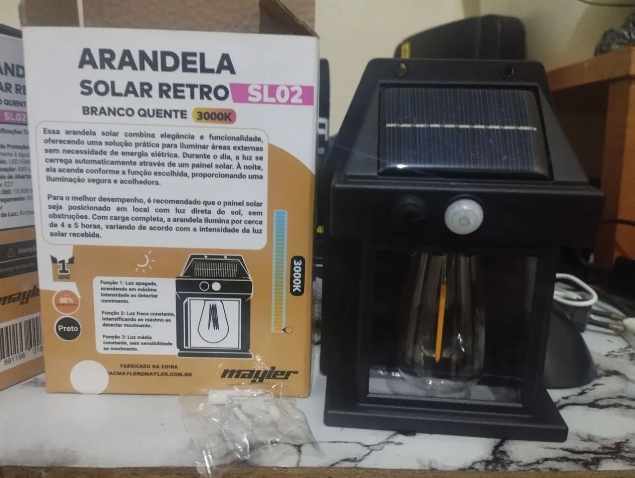 Arandela Solar de Parede - Foto 3