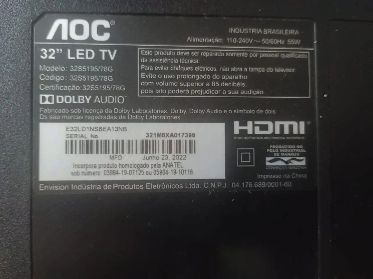 Smartv LED AOC 32 polegadas - Funcionando Perfeitamente  - Foto 4