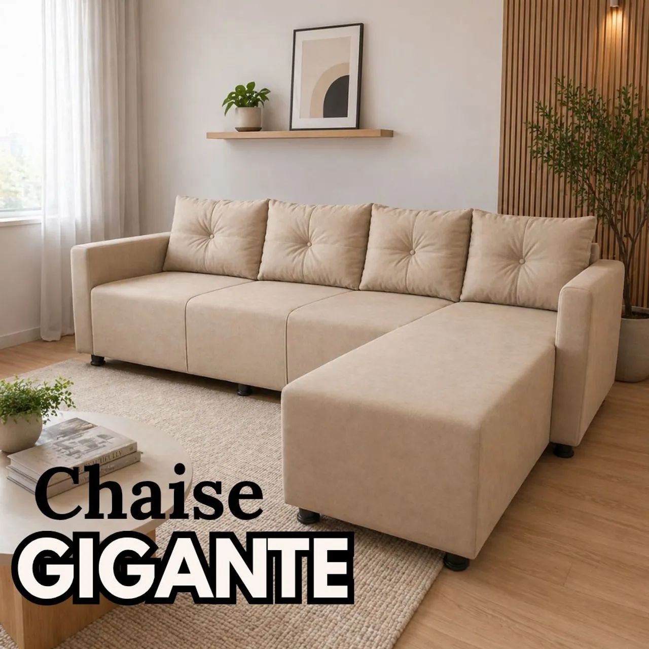 SOFAZÃO COM CHAISE GRANDE, escolha a cor! Novos PROMO!!! - Foto 2