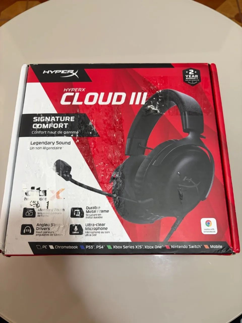 HyperX Cloud 3 - Perfeito estado - Completo - Foto 2