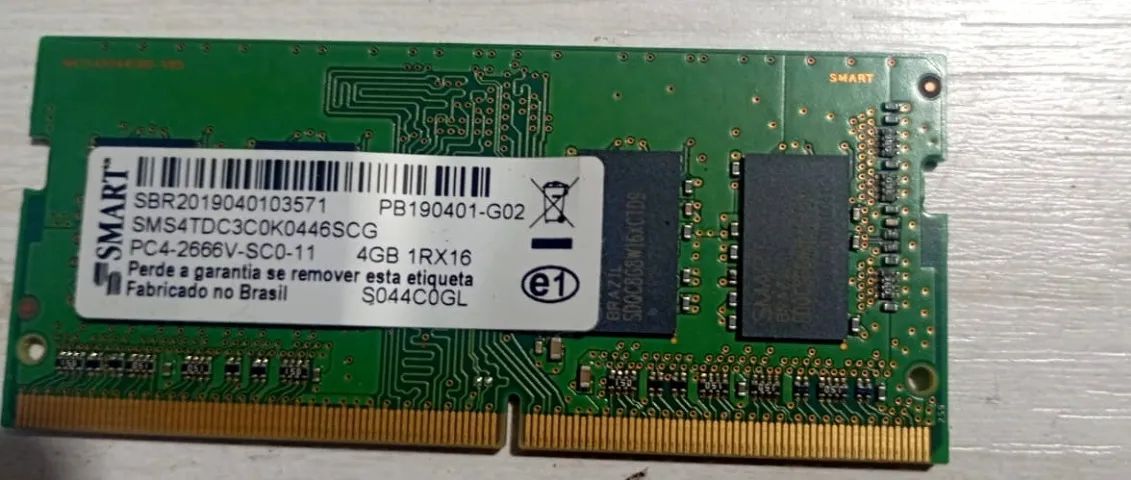 Memória notebook ddr4 PC2666 com 4 gigas usada  - Foto 2