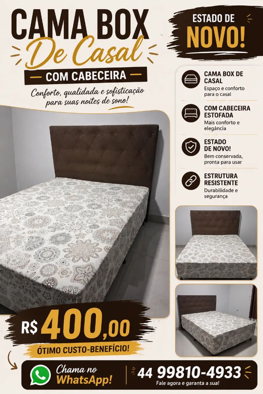 Cama Box com cabeceira 