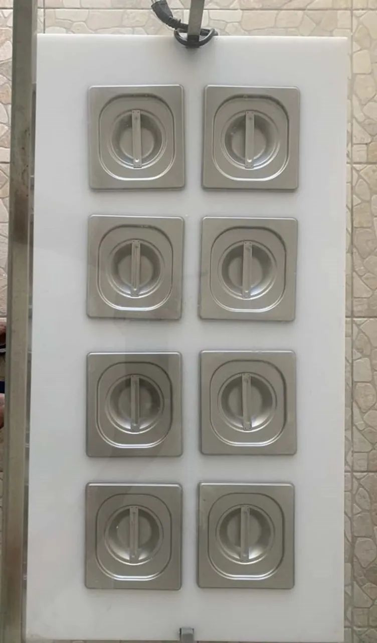 Balcao Codimentador INOX 110x50x130 Cubas Geladas - Foto 4