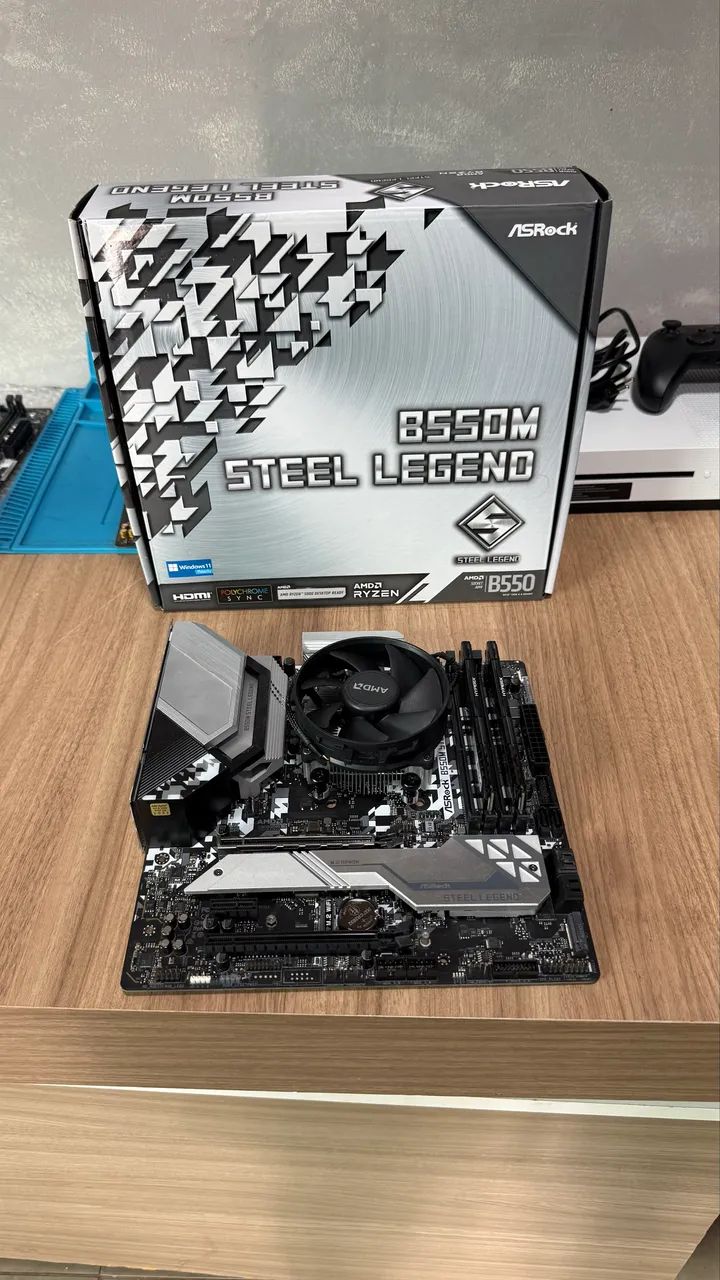 Kit Ryzen 7 5700x / 32gb / B550 Steel (Aceito Trocas) - Peças de