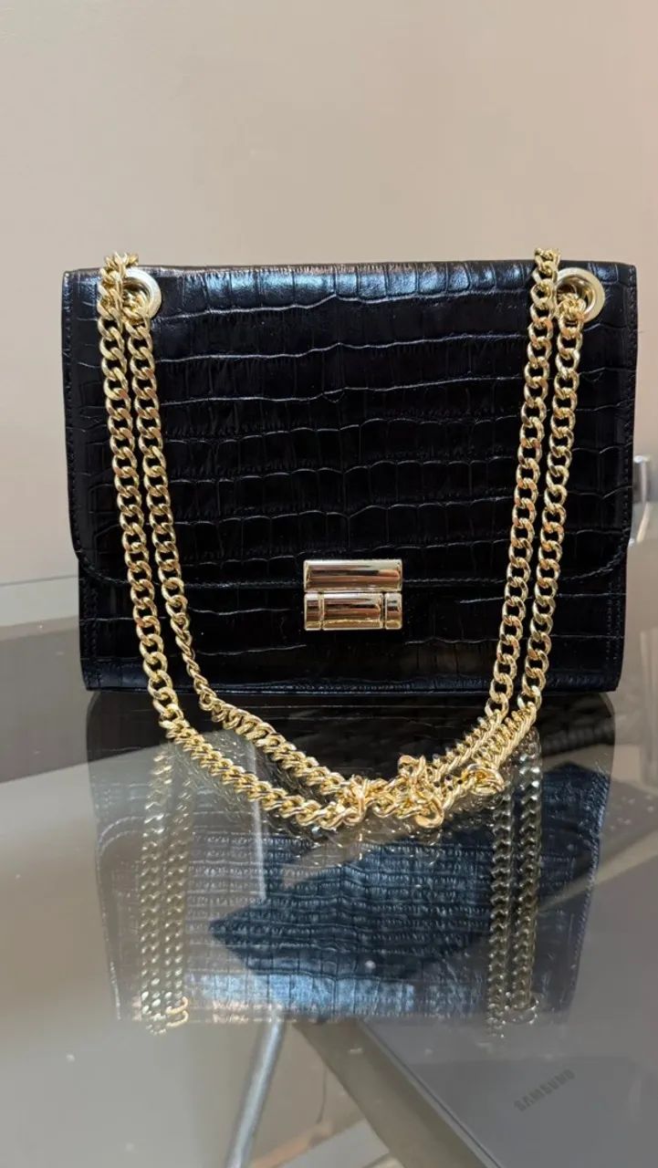 Bolsa de couro Croco Marca UZA