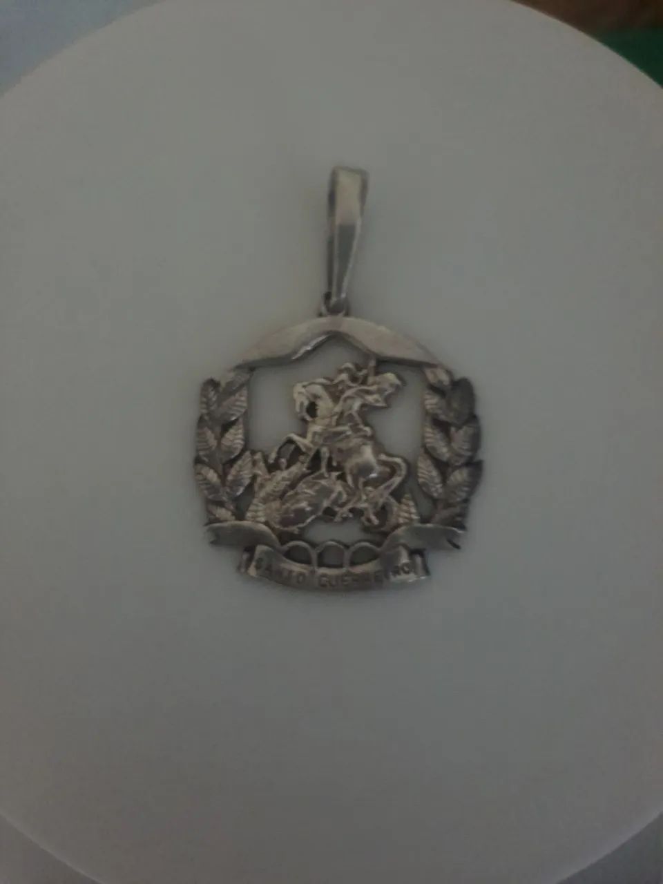 PINGENTE DE PRATA SÃO JORGE 