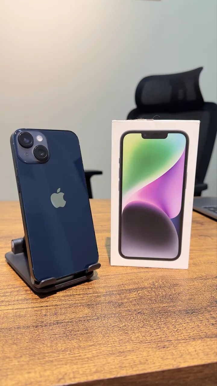 iPhone 14 Preto Completo Impecável c/ NF