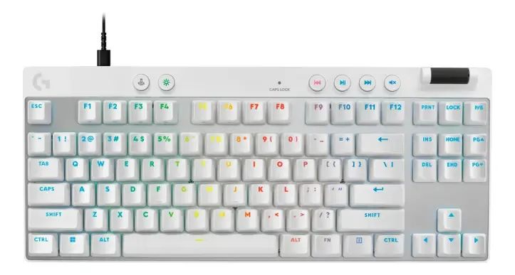 Teclado Logitech G PRO X TKL RAPID Magnético - Branco - Foto 4