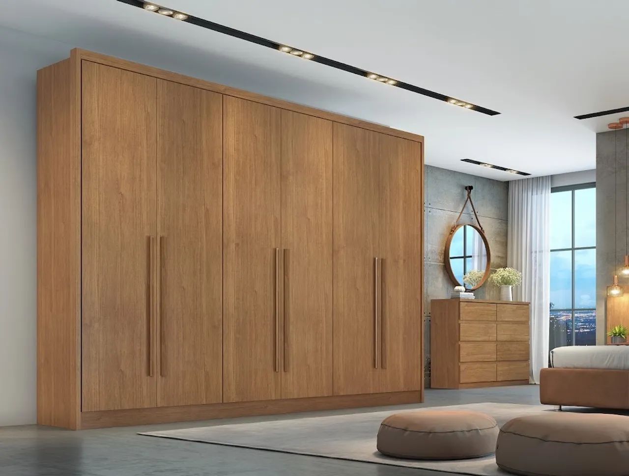 Roupeiro Casal 2,73m Robust 100%MDF t76 - Foto 4