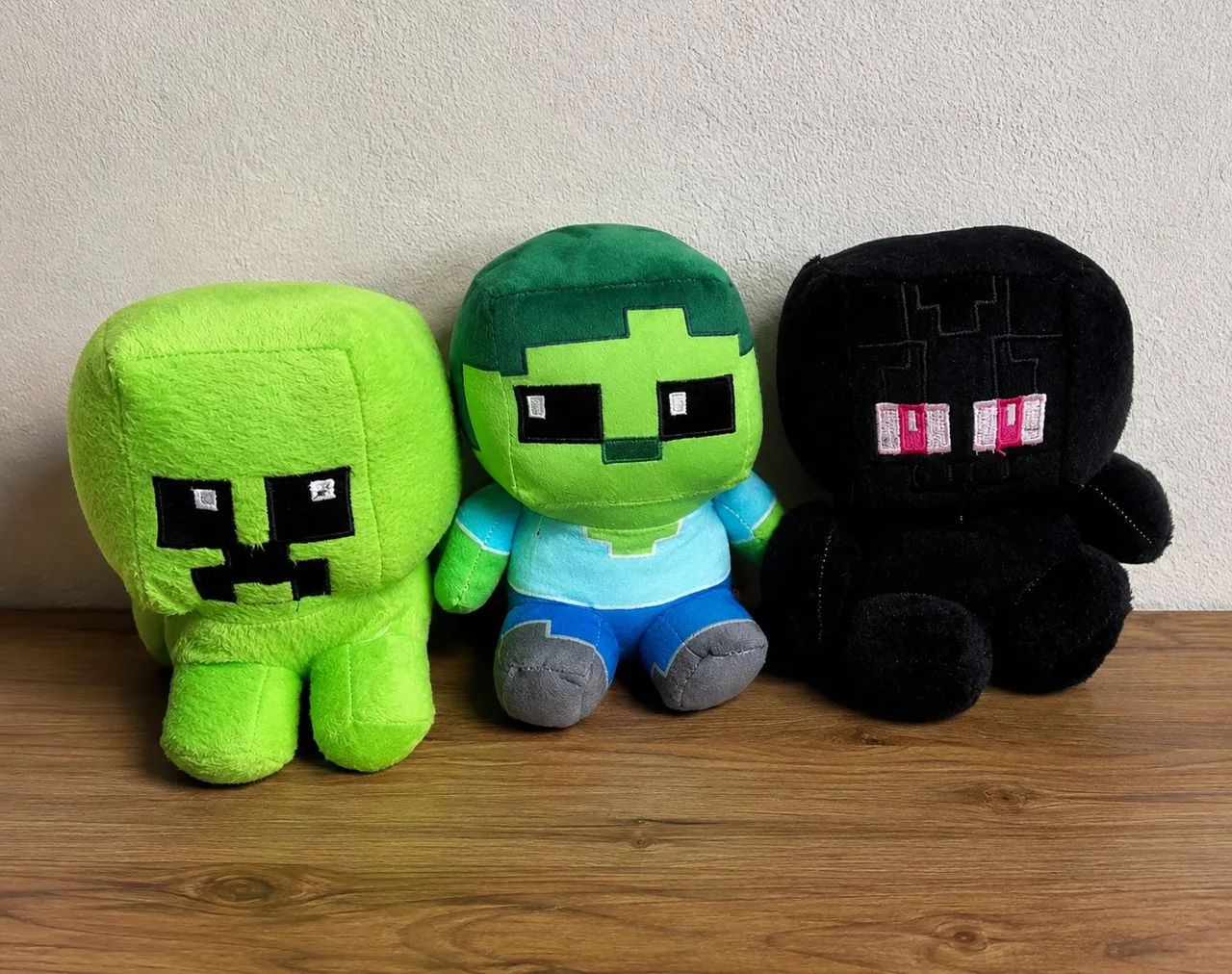 COLEÇÃO MINECRAFT 3 PELÚCIAS | CREEPER, ZUMBI E ENDERMAN