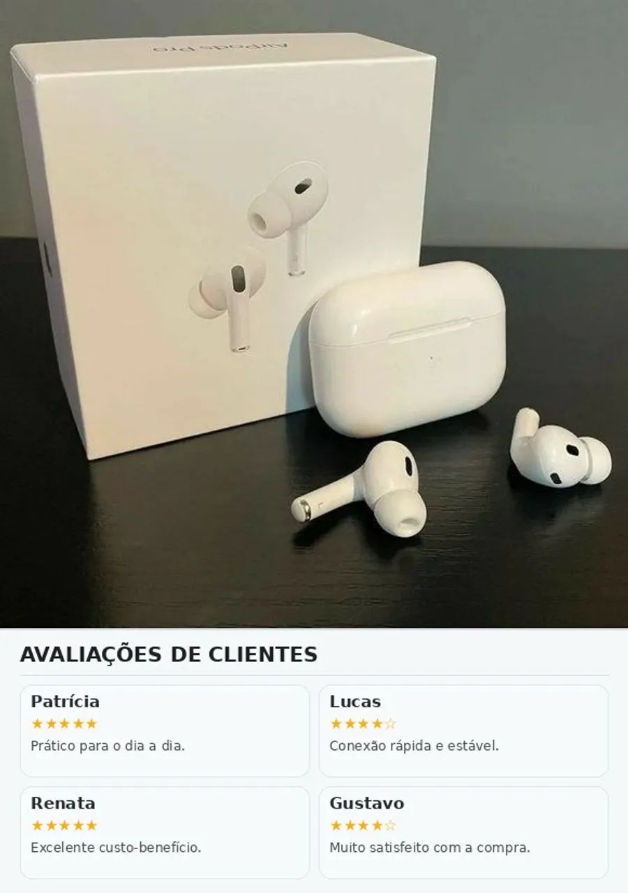 Fone de ouvido AirPods  - Foto 3