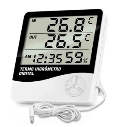Termo Higrômetro Sensor De Temperatura E Umidade Digital - Foto 2