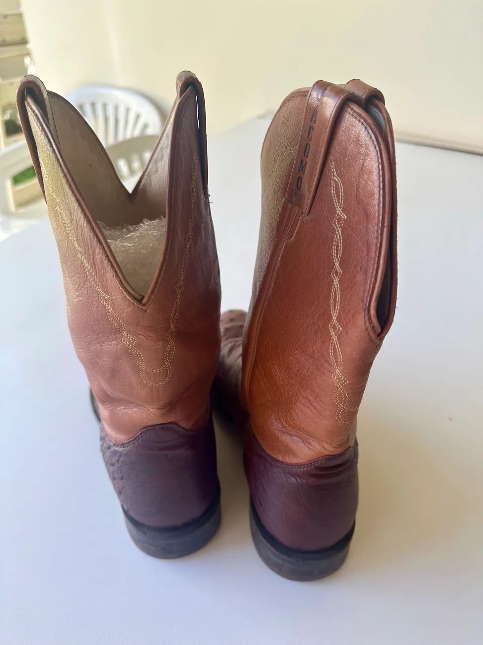 Bota Texana Jacomo Couro de avestruz legítimo  - Foto 3