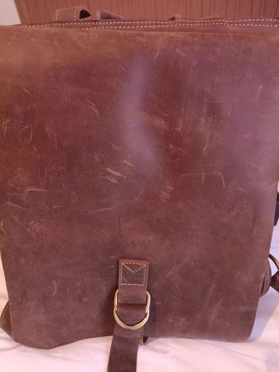 Mochila de couro para notebook 
