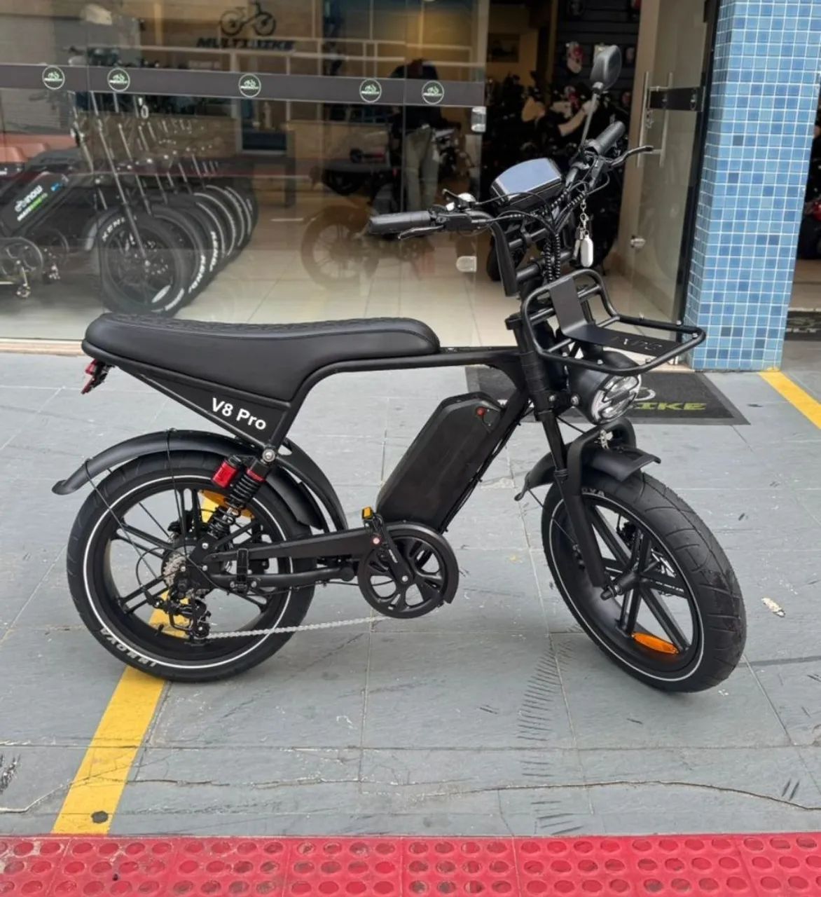 Bicicleta elétrica V8 pro  modelo 2027 com som6