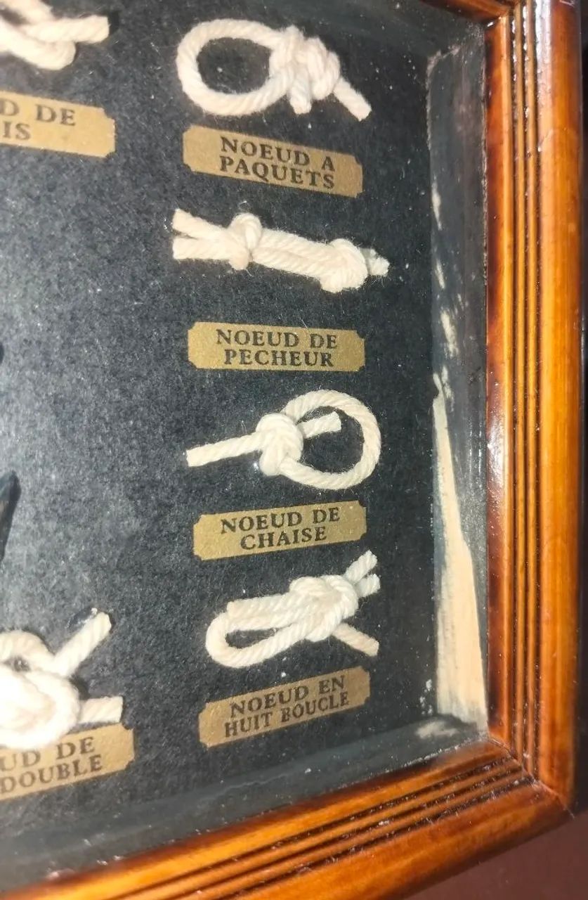 Quadro Náutico Antigo Miniatura de Nós e Âncora Colecionável - Foto 5