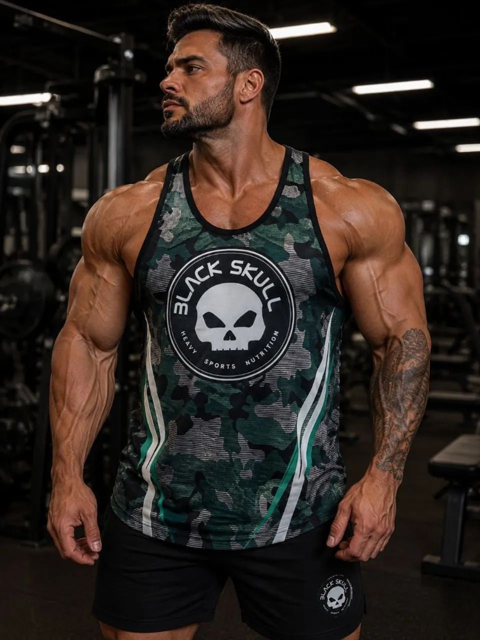 Regata Cavada Punisher Justiceiro Black Skul - Foto 2