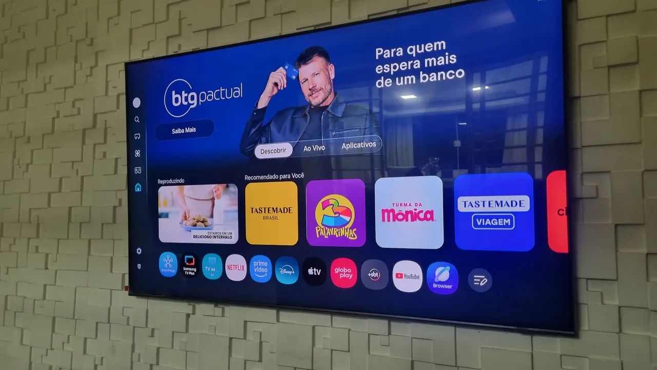 Tv samsung 75 pol 4k com soundbar