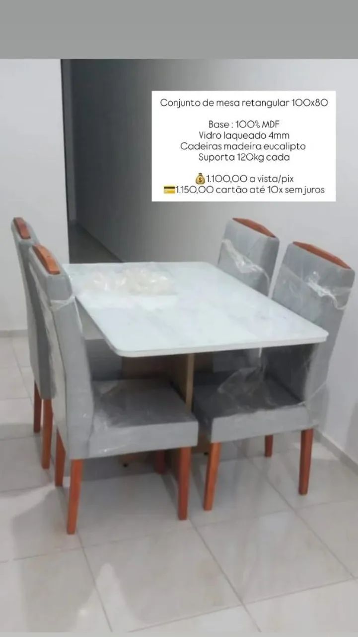 MESA 4 LUGARES RETANGULAR  - Foto 2